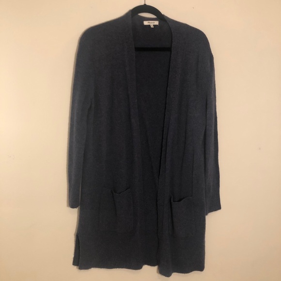 Madewell Wool Blend Dark Blue Long Cardigan - Picture 2 of 6